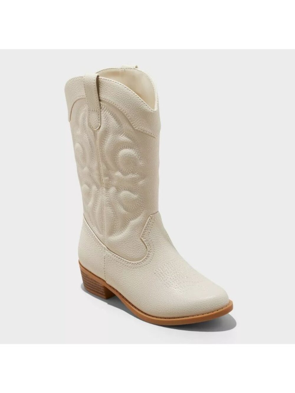 NEW Cat & Jack Kids' Montana Western Boots - Ivory - Size 5